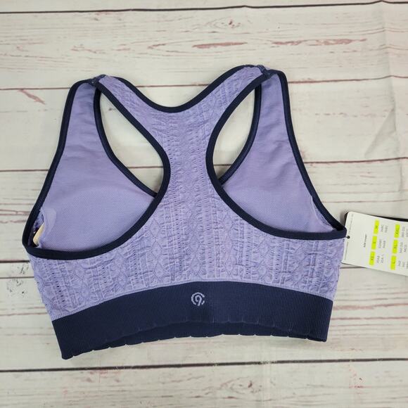 C9 By Champion XS Blue Orchid Racerback Seamless Sports Bra - Picture 2 of 6